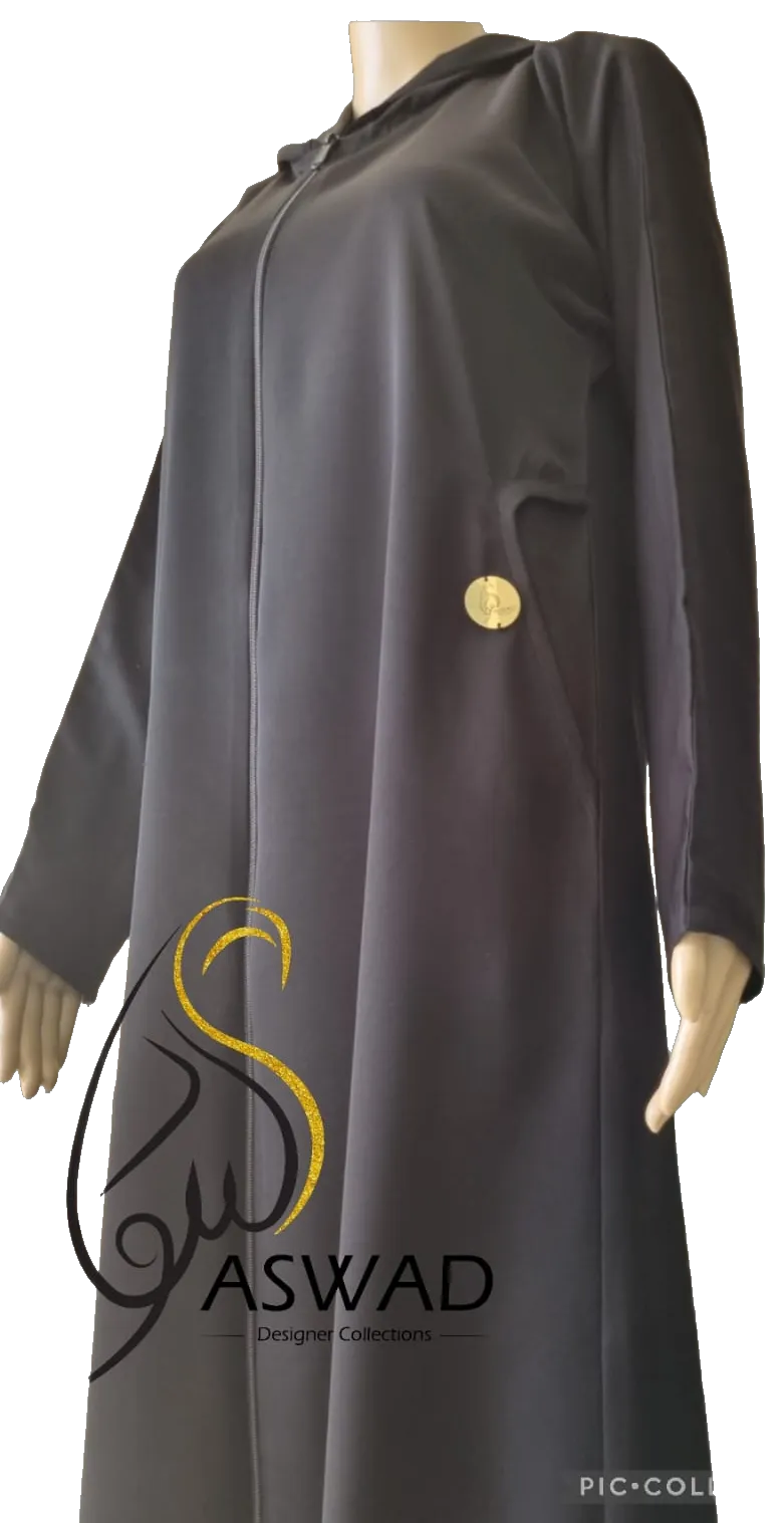 Black Zip abayah