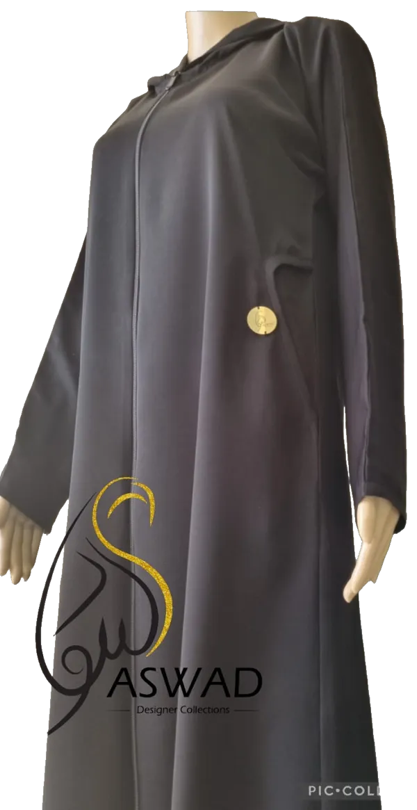 Black Zip abayah