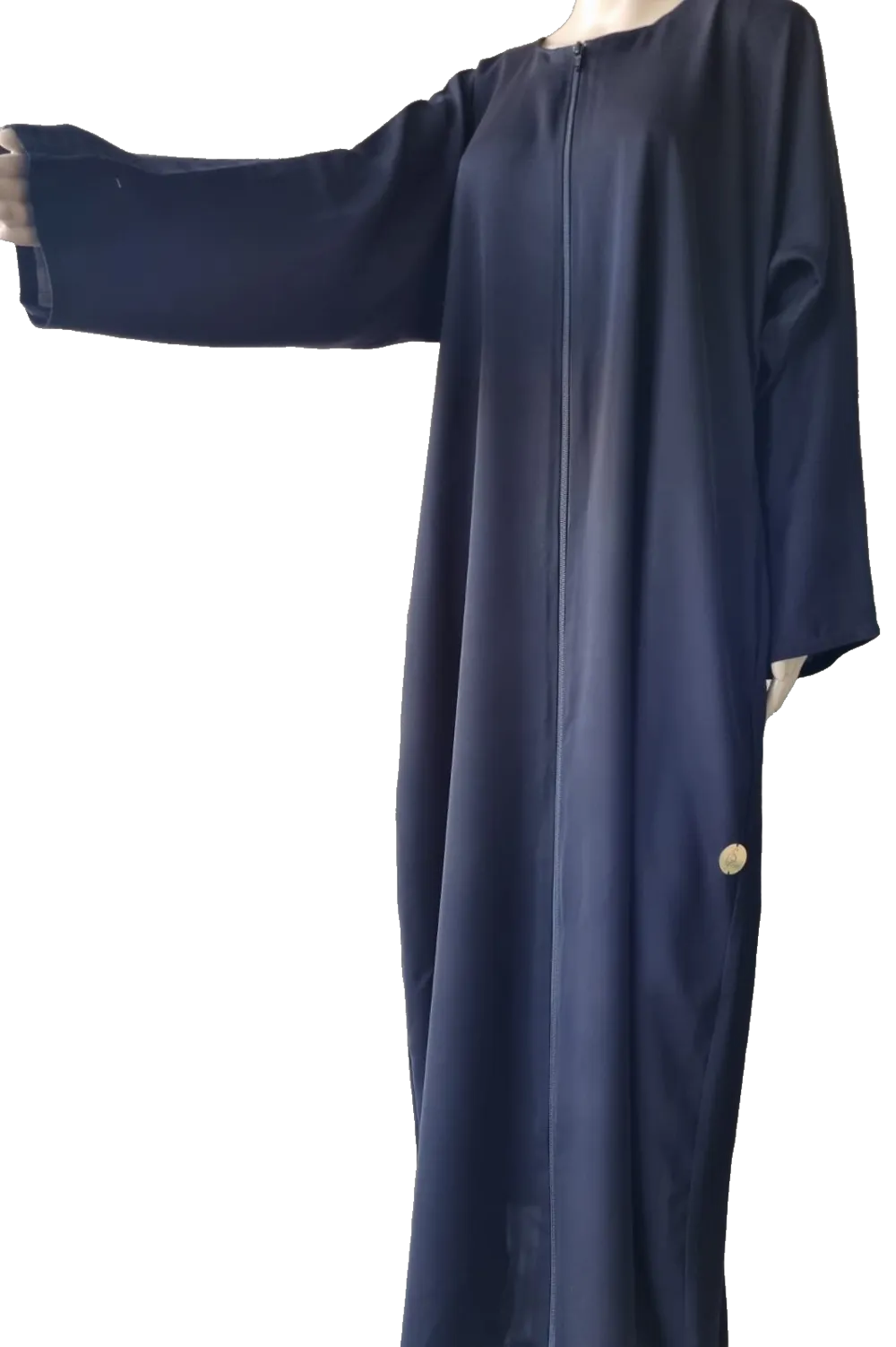 Navy Zip abayah