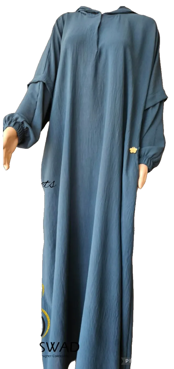 Teal Hooded abayah